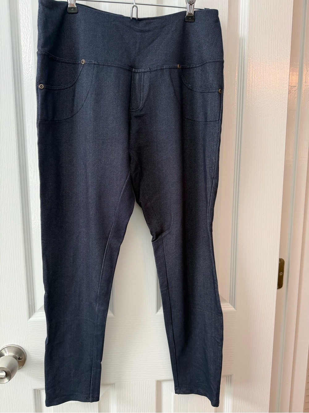 Ruby Ribbon Dark Blue Pull-On Jeggings with Back Pockets (Large)